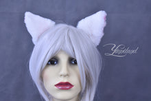 Load image into Gallery viewer, White &amp; pink cat ears
