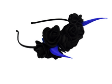 Load image into Gallery viewer, Demon Horns Headband - Black &amp; Blue
