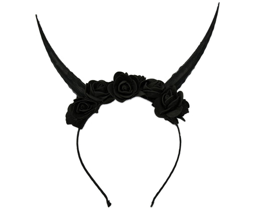 Black Demon Horns Headband