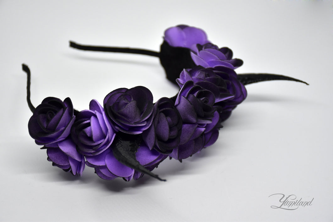Demon Horns Headband - black & purple