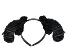 Load image into Gallery viewer, Black Ram Cosplay Horns Headband
