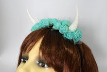 Load image into Gallery viewer, Demon Horns Headband - teal
