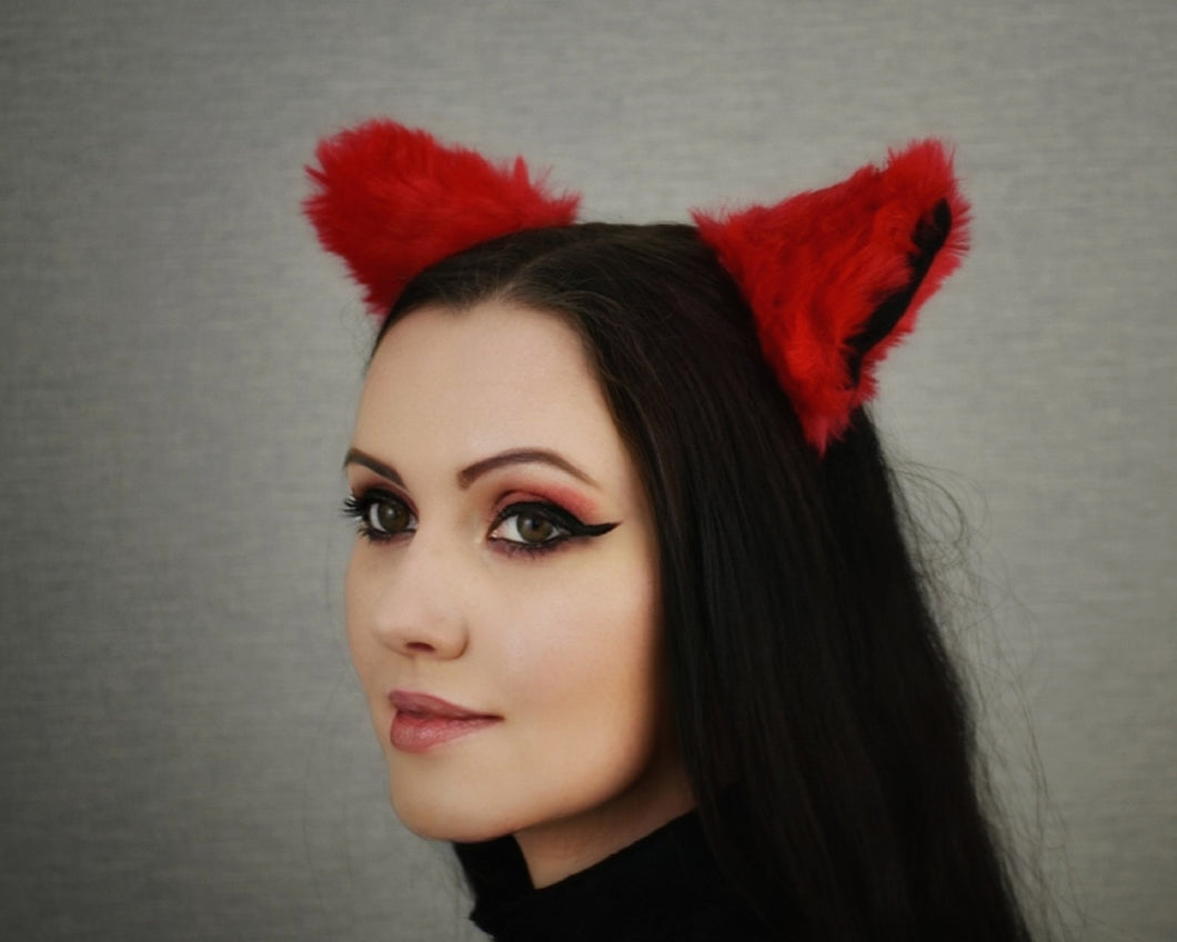 Red cat ears