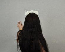 Load image into Gallery viewer, Demon Horns Headband - white
