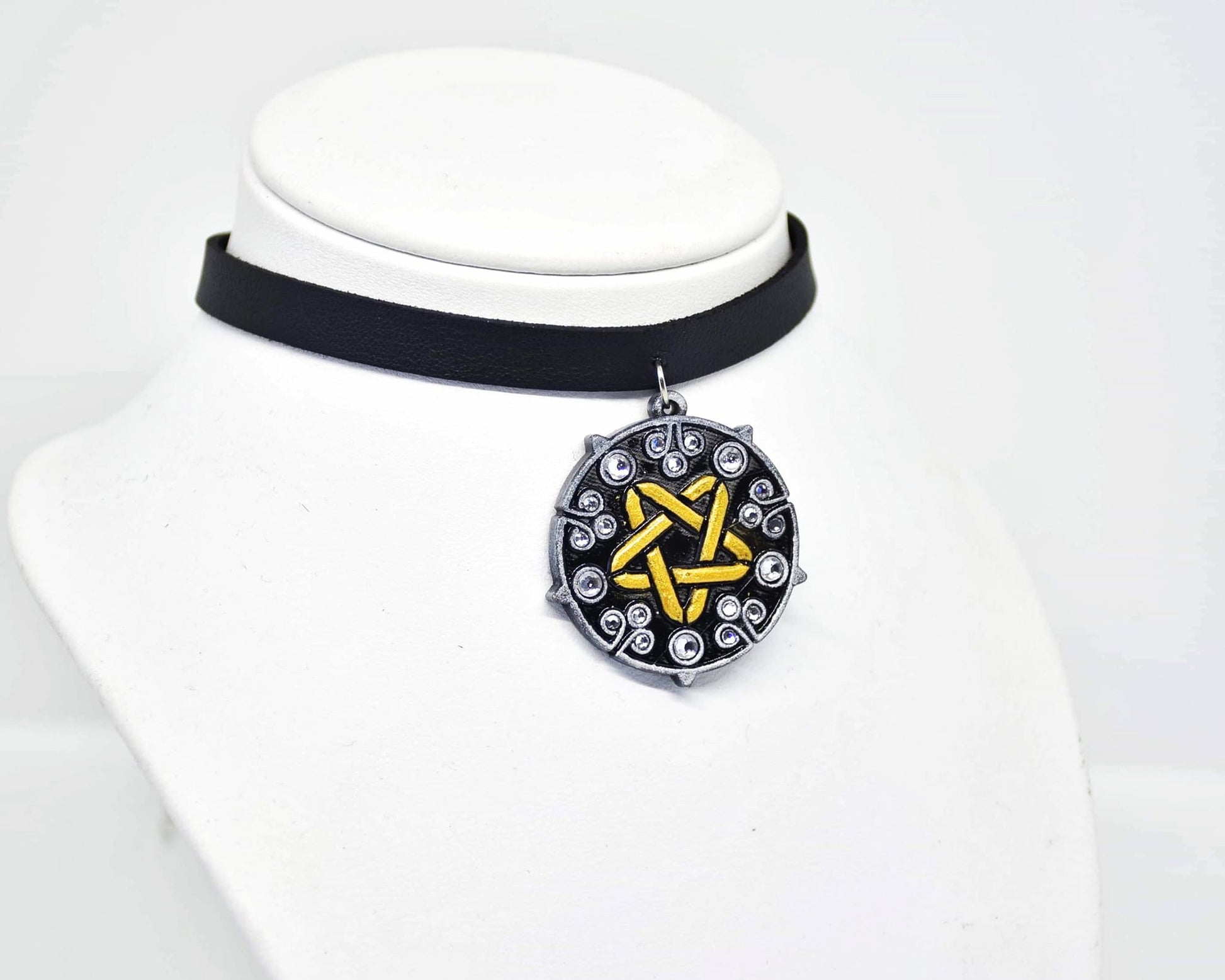 Yennefer cosplay necklace with rhinestones