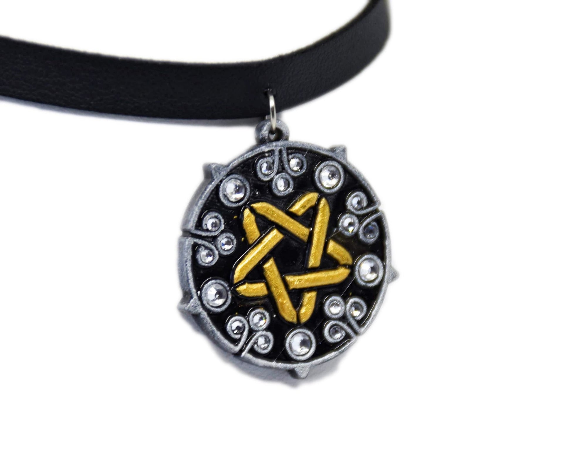 Yennefer cosplay necklace with rhinestones