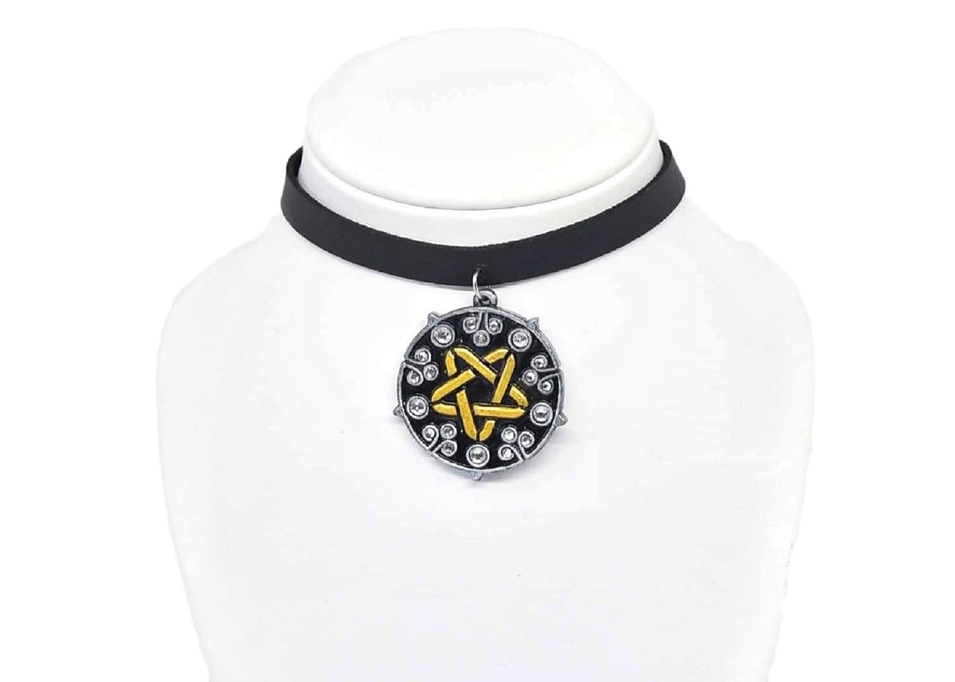 Yennefer cosplay necklace with rhinestones
